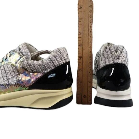 Sarah Summer Shoes Womens 38 Sneakers Fashion Lifestyle Tweed Iridescent Anthro - Picture 7 of 16